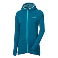 TISPA HOODY MERINO women's sports hoodie petrol blue