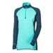 TISPA ladies short zip jacket Dk.blue/turquoise