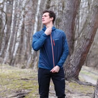 AERO LITE ultralightweight hooded jacket petroleum/orange