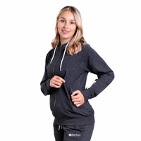 ANGELA women's bamboo hoodie anthracite melange