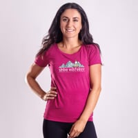 AROMA "NEPAL" women's t-shirt with coffee viscose fuchsia