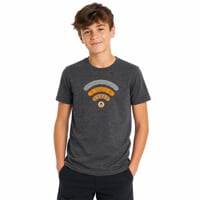 BRAM "SIGNAL" children's merino T-shirt black melnge