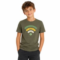 BRAM "SIGNAL" children's merino T-shirt khaki melnge