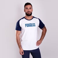 BRANDON pánské triko s bambusem černá/šedý melír