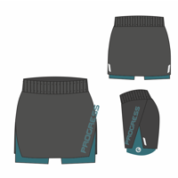 CARRERA SKIRT dámská sportovní sukně 2v1 black/green