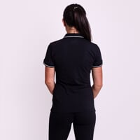 CASA women's bamboo polo shirt black