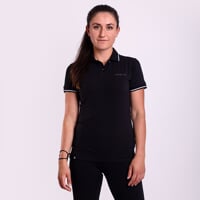 CASA women's bamboo polo shirt black