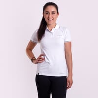 CASA women's bamboo polo shirt white