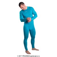 E NDR mens bamboo long sleeve T-shirt black/Lt.green sew.