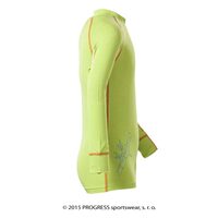 E NDRD kids bamboo long sleeve T-shirt Lt.green/orange sew.