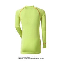 E NDRD kids bamboo long sleeve T-shirt Lt.green/orange sew.