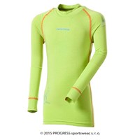 E NDRD kids bamboo long sleeve T-shirt Lt.green/orange sew.