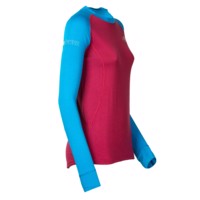 E NDRZ ladies bamboo long sleeve T-shirt black/purple sew.