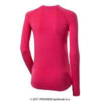 E NDRZ ladies bamboo long sleeve T-shirt black/purple sew.