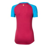 E NKRZ ladies bamboo short sleeve T-shirt black/purple sew.