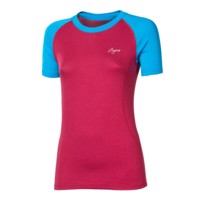 E NKRZ ladies bamboo short sleeve T-shirt black/purple sew.