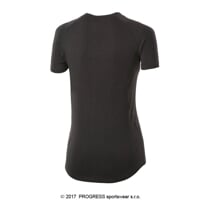 E NKRZ ladies bamboo short sleeve T-shirt black/purple sew.