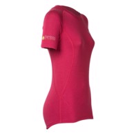 E NKRZ ladies bamboo short sleeve T-shirt black/purple sew.