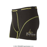 E SKN mens bamboo boxer shorts black/Lt.green sew.