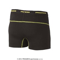 E SKN mens bamboo boxer shorts black/Lt.green sew.