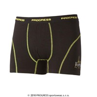 E SKN mens bamboo boxer shorts black/Lt.green sew.