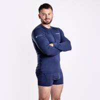 E SKN mens bamboo boxer shorts navy