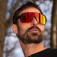 ENDURO RED-R BLK/RED sports goggles shiny black/red