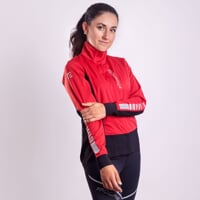 FOLGARIA women's cycling jacket red/black