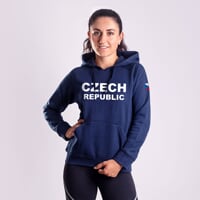 FUN HOODY CZECH LADY dámská mikina s kapucí dk.blue