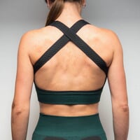 GEMA BRA women's sports bra black/green