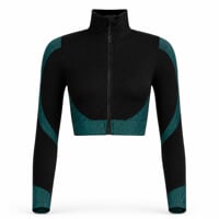 GEMA CROP LS sports jacket black/green
