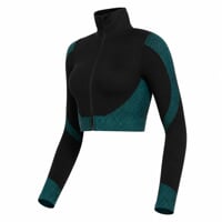 GEMA CROP LS sports jacket black/green