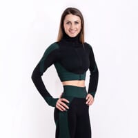 GEMA CROP LS sports jacket black/green