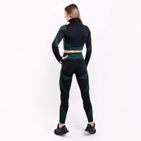 GEMA CROP LS sports jacket black/green