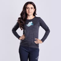 HELA "CONE" women's merino T-shirt grey melange