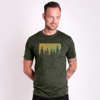 HRUTUR "FOREST" short sleeve merino T-shirt khaki melange