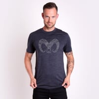 HRUTUR "RAM" short sleeve merino T-shirt grey melange