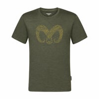 HRUTUR "RAM" short sleeve merino T-shirt khaki melange