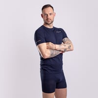 MA NKR 125 men's merino short-sleeved T-shirt blackened blue