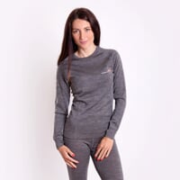 MB TDRZ ladie's functional long-sleeved T-shirt grey melange/apricot