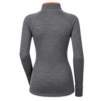 MB TRZZ ladie's functional long-sleeved T-shirt grey melange/apricot