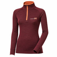 MB TRZZ ladie's functional long-sleeved T-shirt plum/apricot
