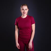 MS NKRZ ladies baselayer short sleeve T-shirt raspberry red