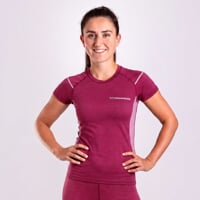 MW NKRZ 170 womens merino short sleeve T-shirt red violet/orchid