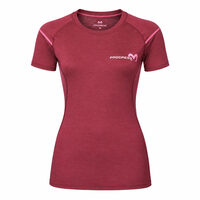 MW NKRZ 50OA womens merino short sleeve T-shirt plum melange