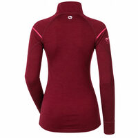 MW NRZZ mens zip neck merino T-shirt plum melange