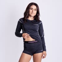 MW SKNZ 170 womens merino boxers black melange