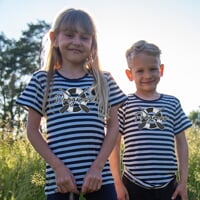 NAVIGATOR JUNIOR bamboo T-shirt blue-white stripes