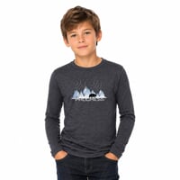  STIG "ICELAND" children's merino T-shirt grey melange