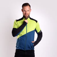TERRITORY  pánská funkční sportovní mikina černá/limetka/petrol